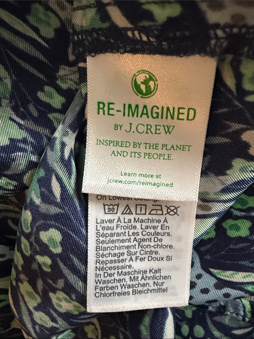 J. Crew Classic Leopard & Floral Print Button-Up Blouse Size 12 - Picture 5 of 12